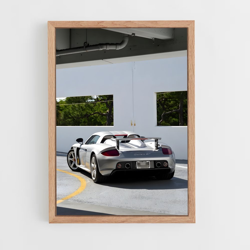 Poster Carrera en Blanc – affiche Porsche (vue 4)